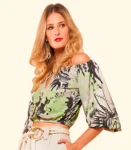 Blusa Cropped Estampado