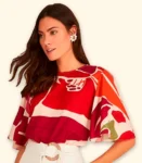 Blusa Estampada Manga Jabour
