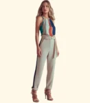 Calça Clochard Viscose Textura Recorte