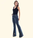 Calça Jeans Flare Acinturada