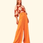 Calça Linho Estonado Com Recortes