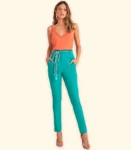 Calça Linho Pala Sobreposta