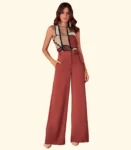 Calça Pantalona Det Argola C/ Faixa