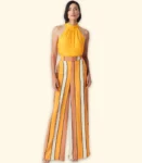 Calça Pantalona Estampa Listras