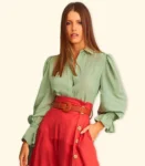 Camisa Linho Manga Bufante