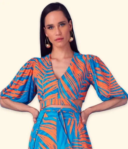 Cropped Estampado C/ Amarração