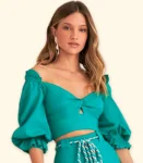 Cropped Linho Busto Torcido