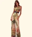 Macacão Estampado Decote V c/ Botões