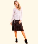 Saia Midi Estampada Piramide