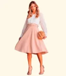 Saia Midi Godê C/ Cinto