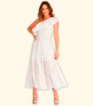 Vestido Midi Decote Assimétrico